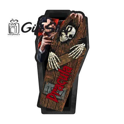 Dracula in sicriu, magnet frigider mgs139